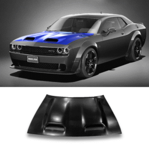 2008-2023 Dodge Challenger / SRT Hellcat Redeye Style Dual Snorkel Aluminum Hood