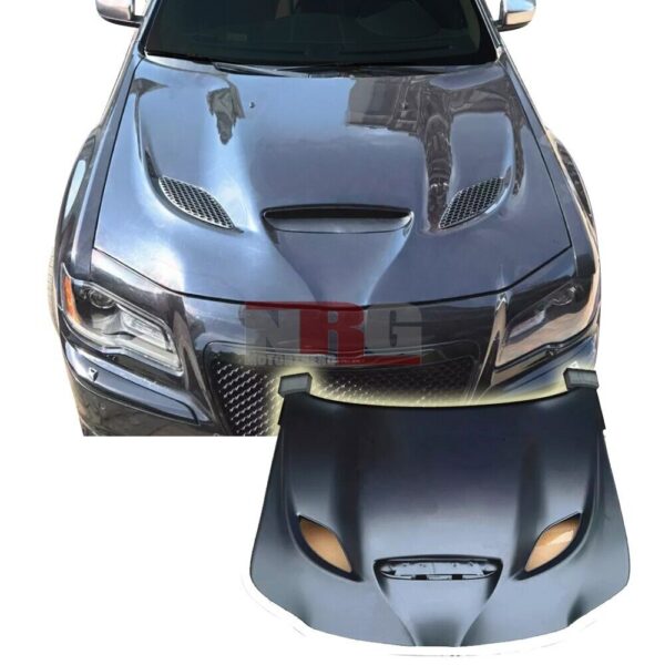 2011 - 2023 Chrysler 300 / Hellcat Style Aluminum Hood - Image 4